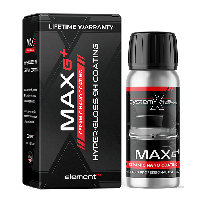 System X MAX G Plus ceramic coating container and packaging